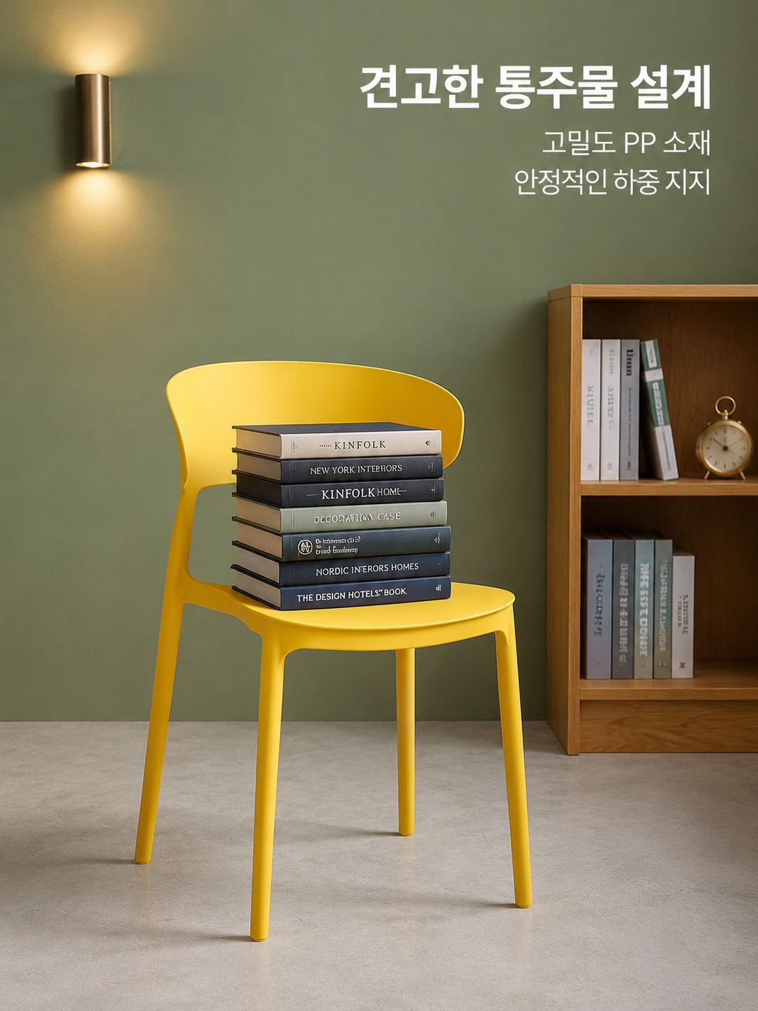 두꺼운 등받이 플라스틱 의자 가정용 휴게용 의자