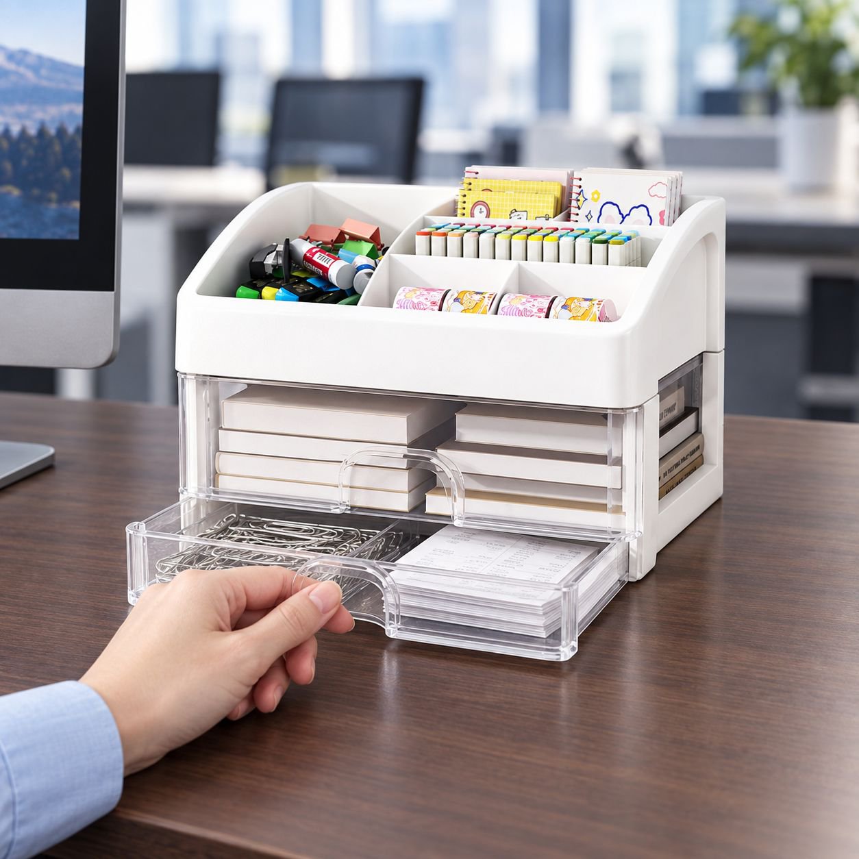 Multi-layer Desktop Drawer Organizer