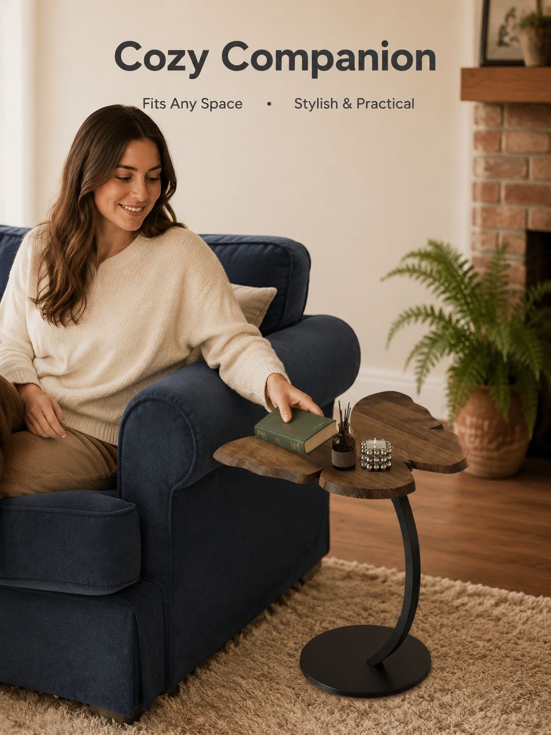 Multifunctional sofa side table