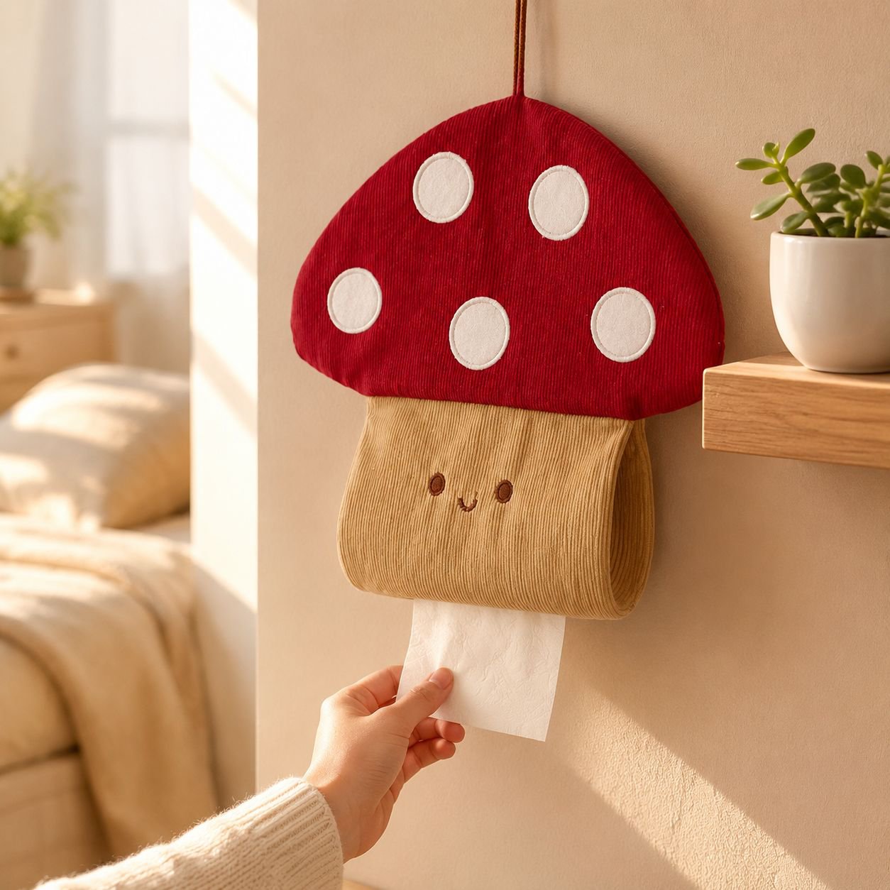 Aesthetic Mushroom Tissue Holder, No Punch Needed
