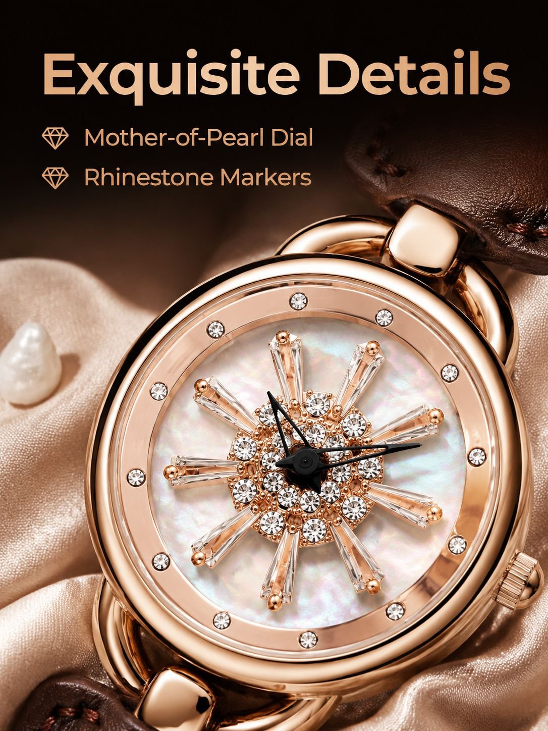 Goddess Waterproof Watch Snowflake Wristwatch Waterproof Wristwatch Snowflake Waterproof Watch