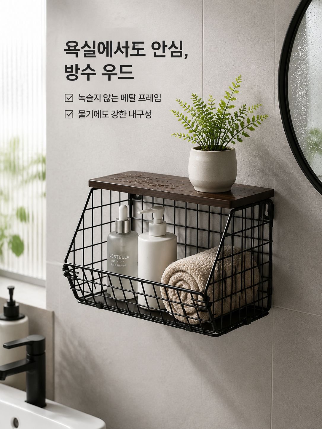 접이식 벽걸이 수납 선반