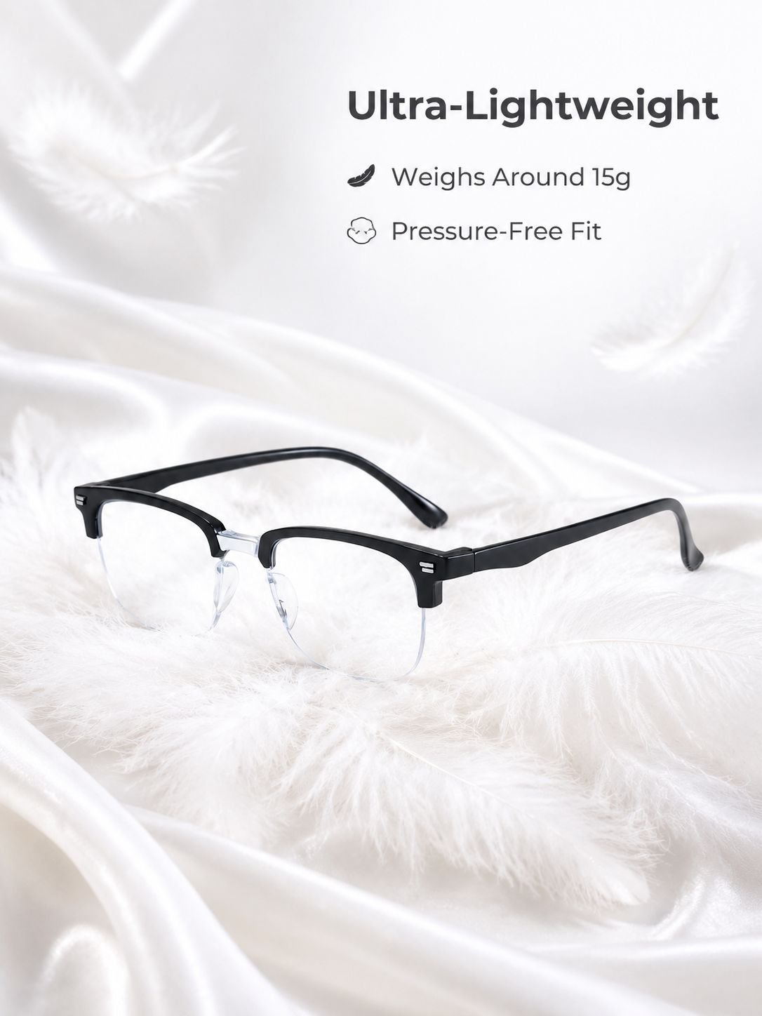 Blue Light Blocking HD Semi-Frame Presbyopic Glasses