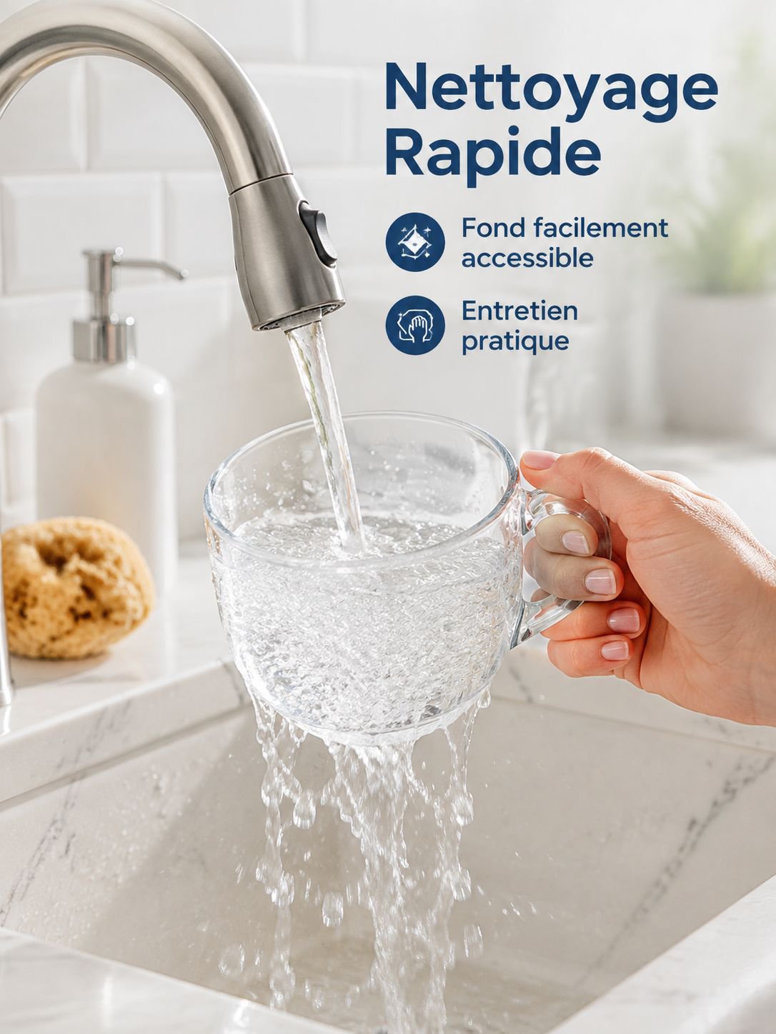 Photographie lifestyle d’un verre rempli d’un smoothie protéiné
