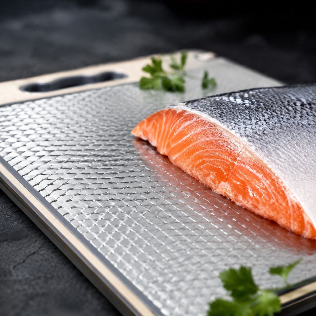 Antibacterial stainless steel cutting board with water groove design