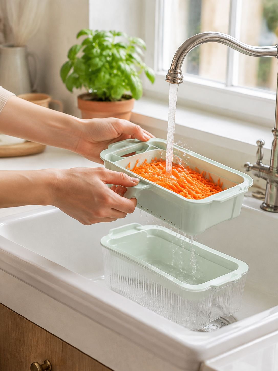 Préparation rapide des légumes avec la mandoline