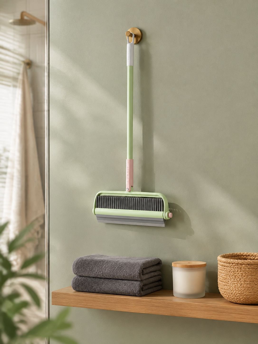 Ergonomic handle cleaning brush for effortless cleaning