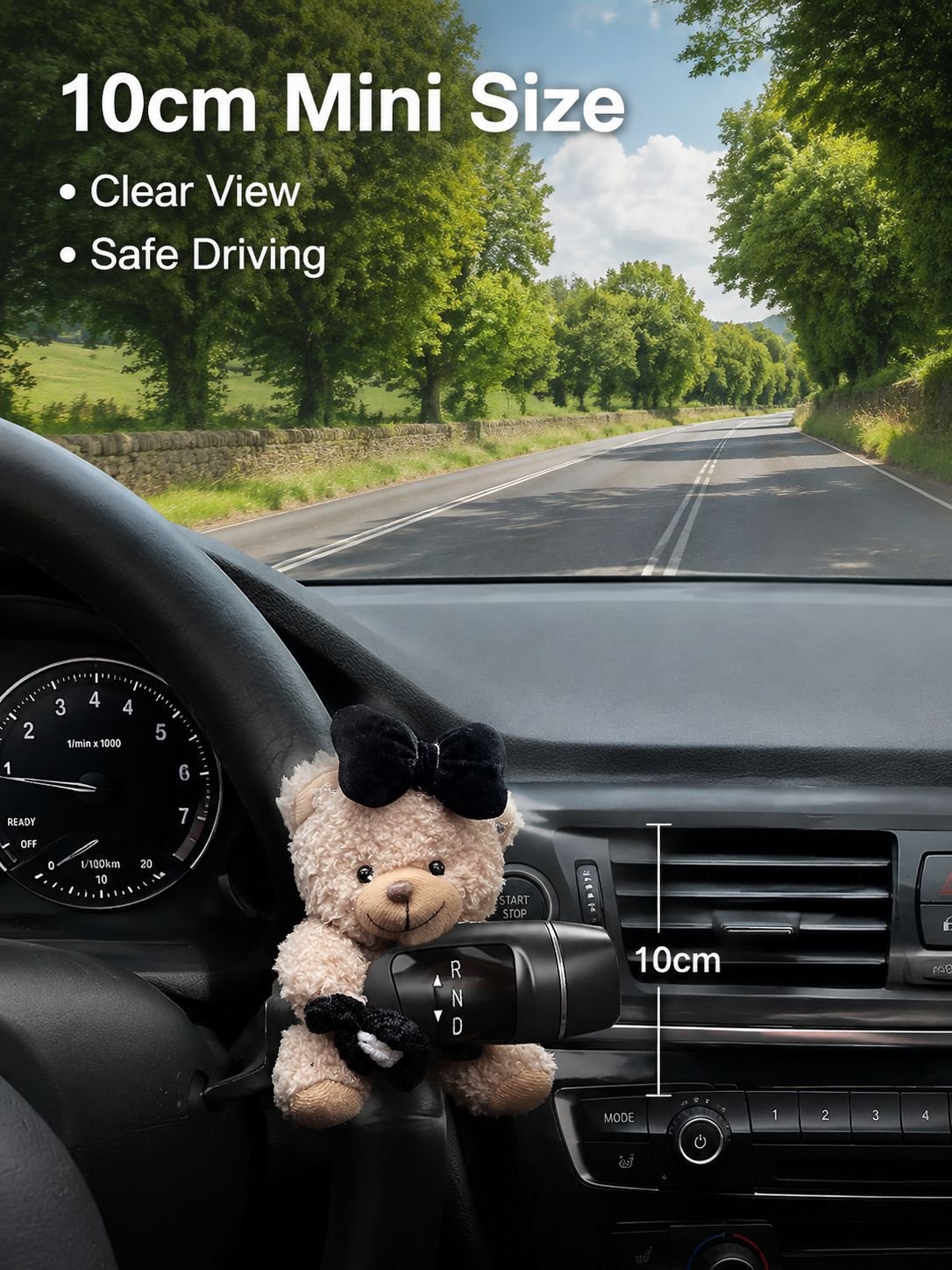 Cute bear gear lever steering wiper lever decorative ornaments car interior car center control scree