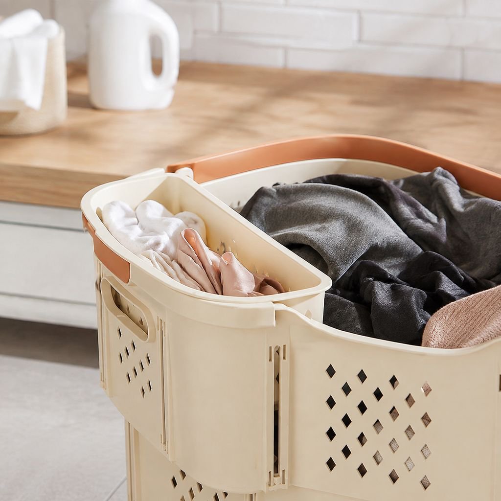 Versatile stackable baskets for organizing clothing