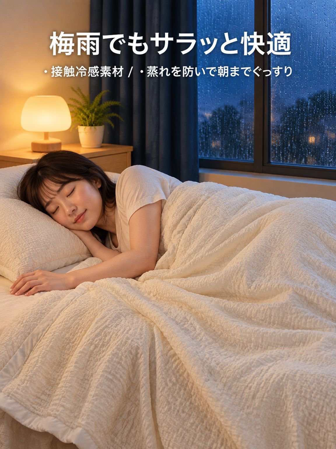 夏の涼感掛け布団