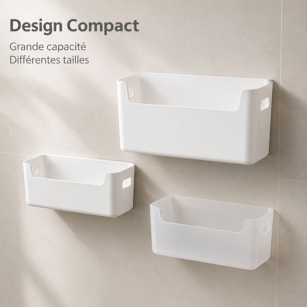 Boîte de rangement murale simple pour salle de bain