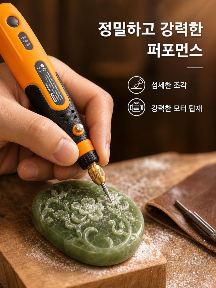 옥석 조각 전동 그라인더 펜