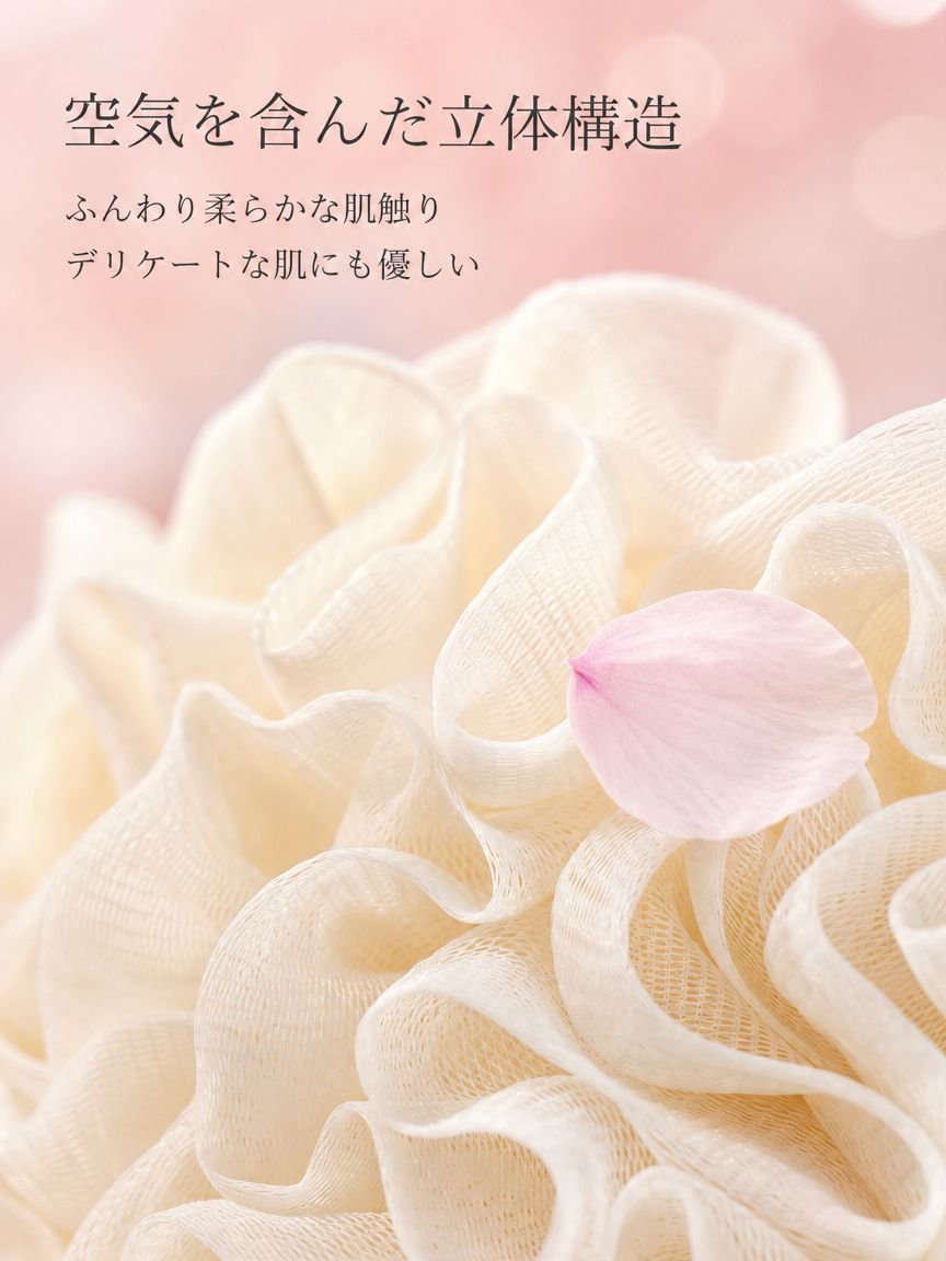 お風呂用ボディタオル二合一