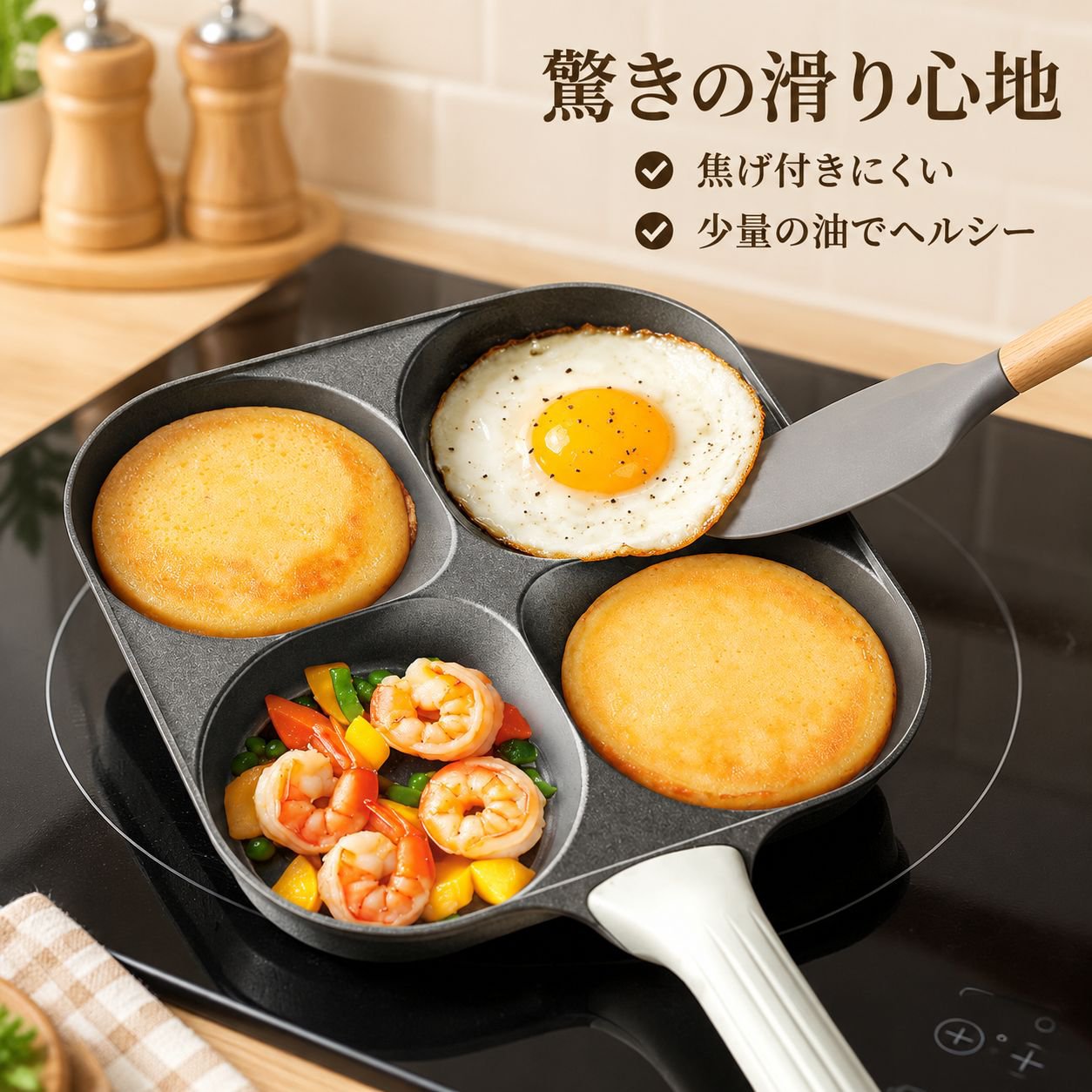 多機能チタンセラミック朝食鍋