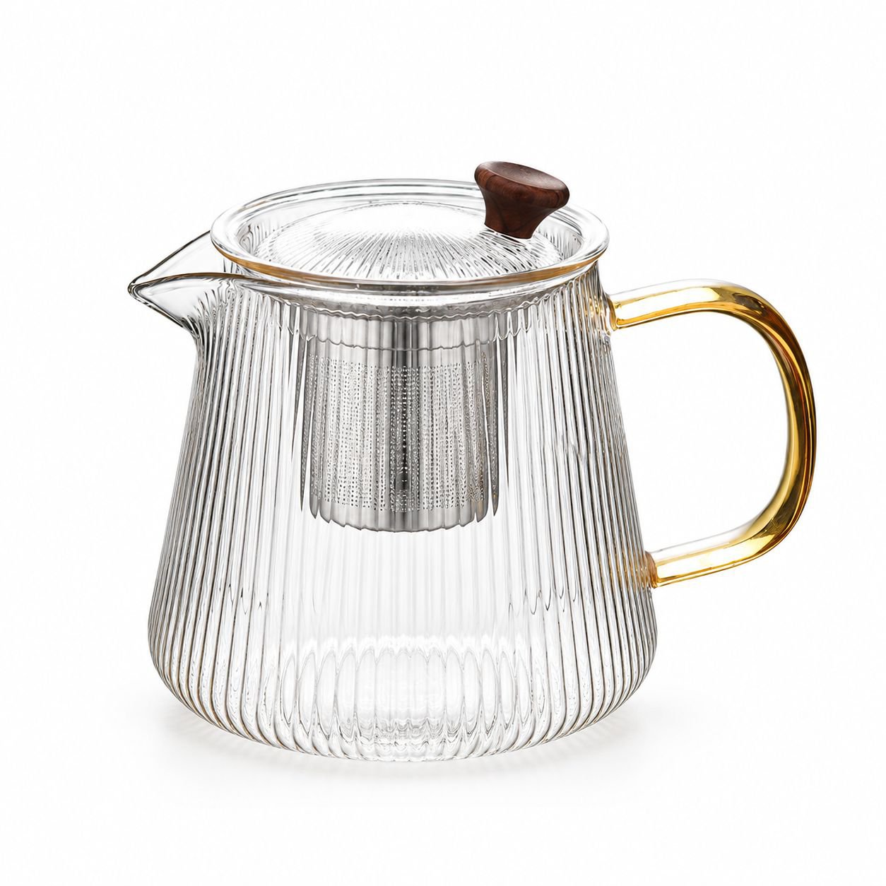 New Striped Glass Teapot