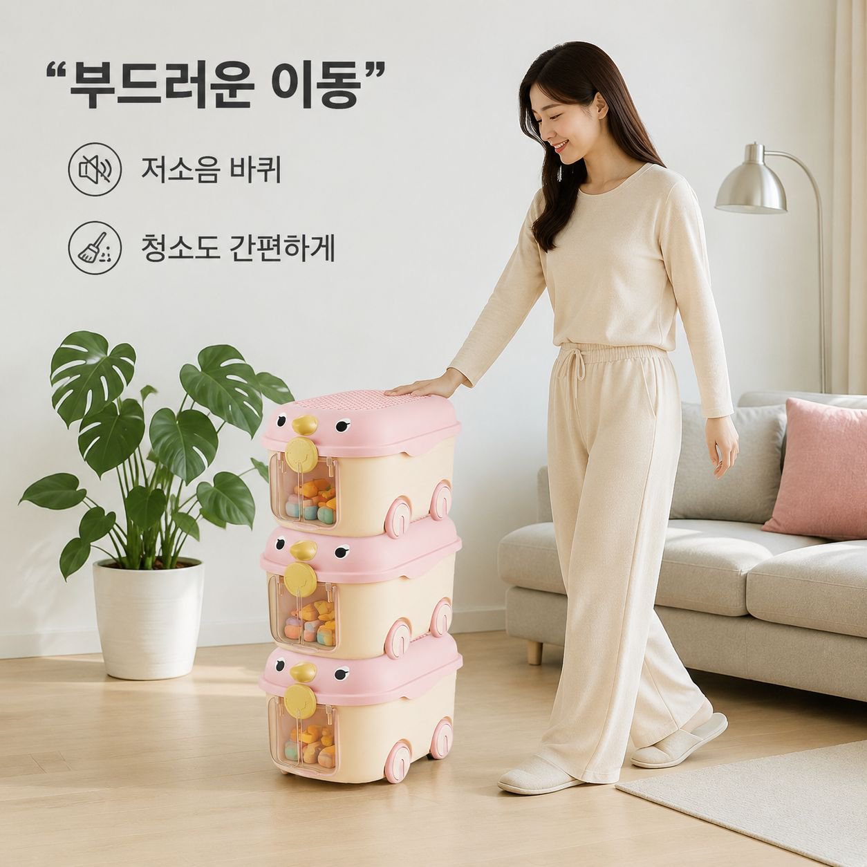 대용량 플라스틱 장난감 수납함 가정용 정리함