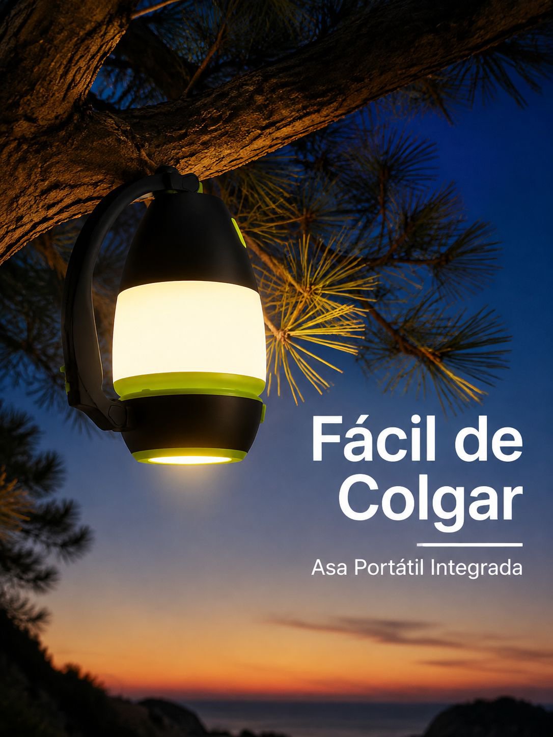 linterna de camping recargable