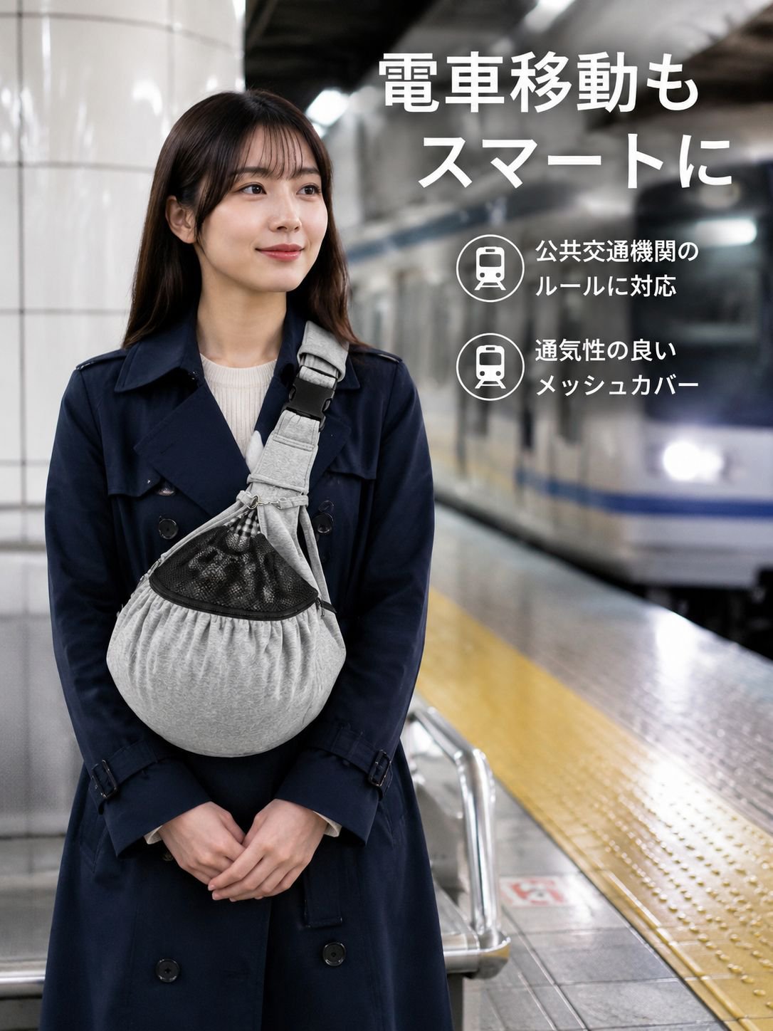 調節可能なペット用クロスボディバッグ