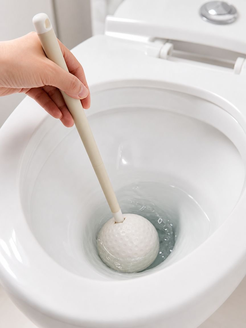 Ergonomic handle of the Golf Double-Sided Toilet Brush