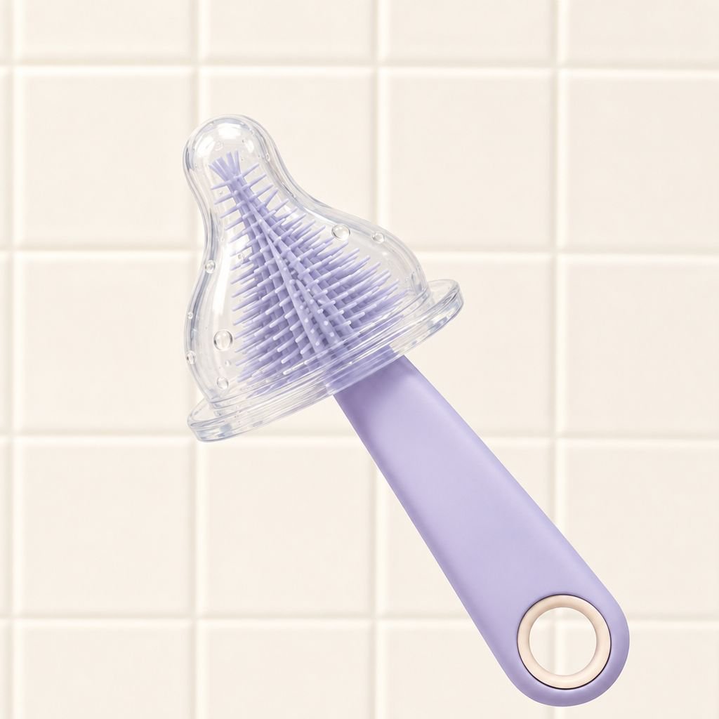 easy-to-use baby bottle cleaning brush on the go