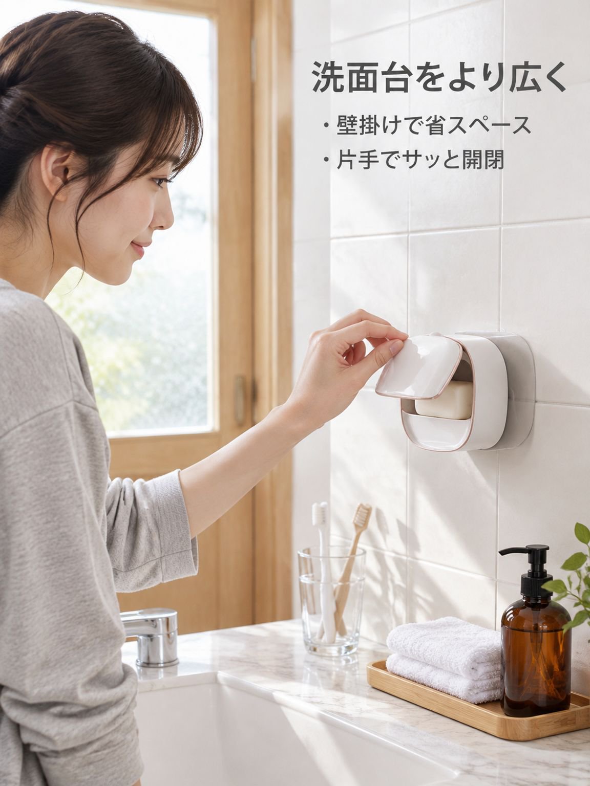 壁掛け式かわいい石鹸ホルダー