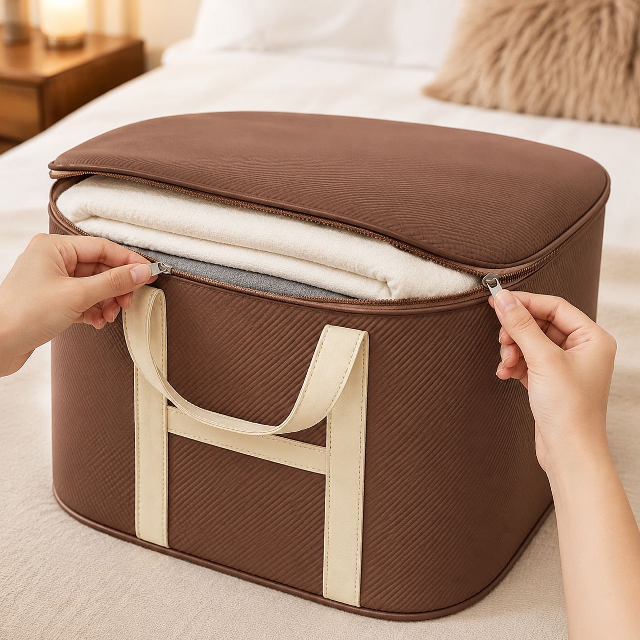 Stackable storage bags for moving house