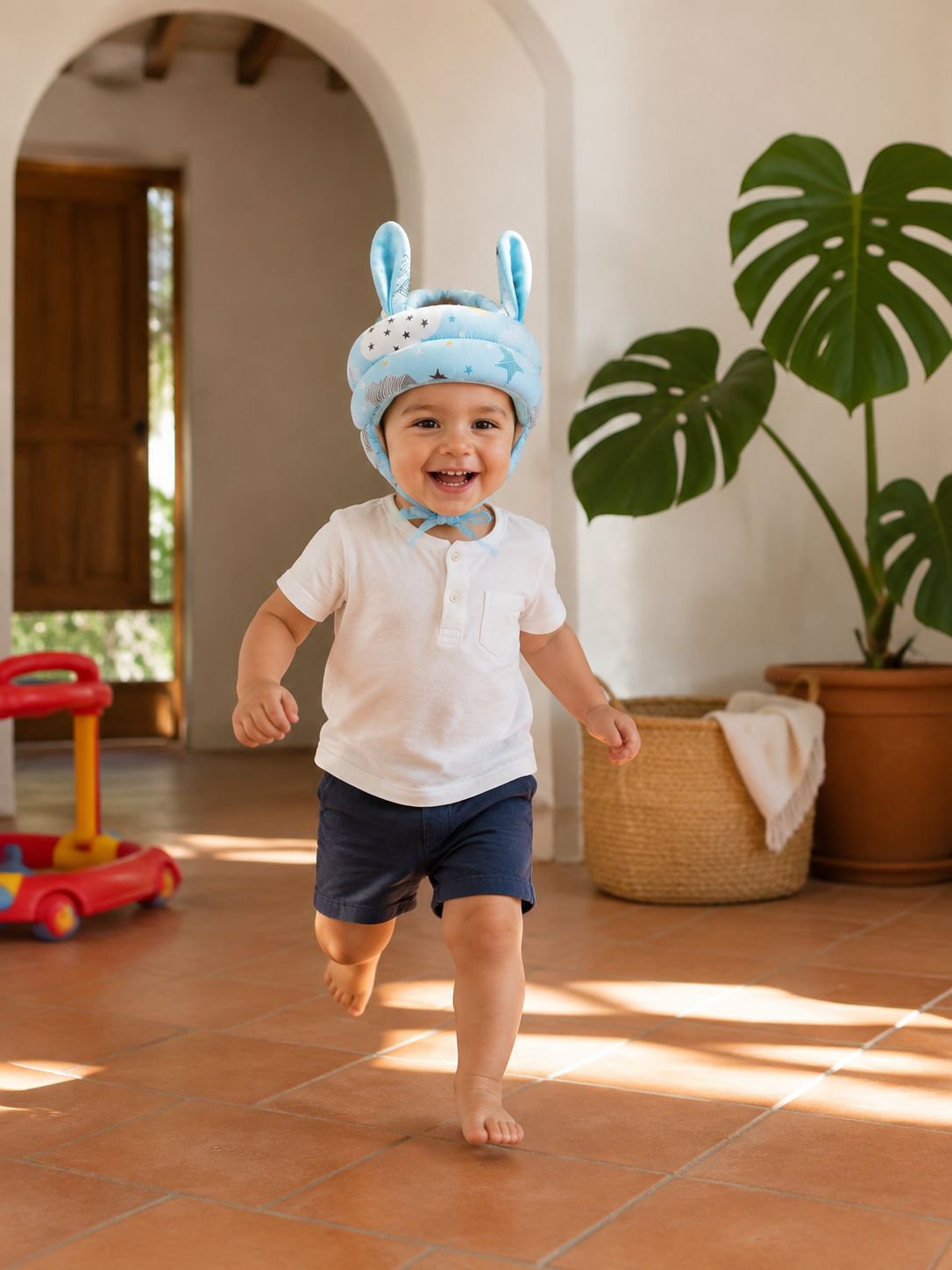Gorro protector de cabeza para bebé casco anticaídas con cojín para aprender a caminar