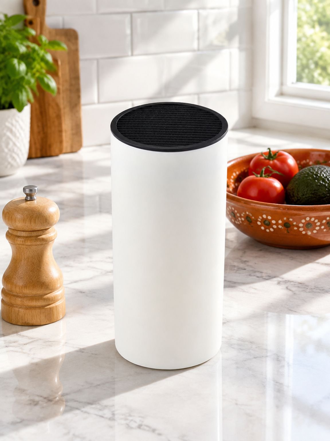 Soporte de plástico para cuchillos para estante de almacenamiento de cocina