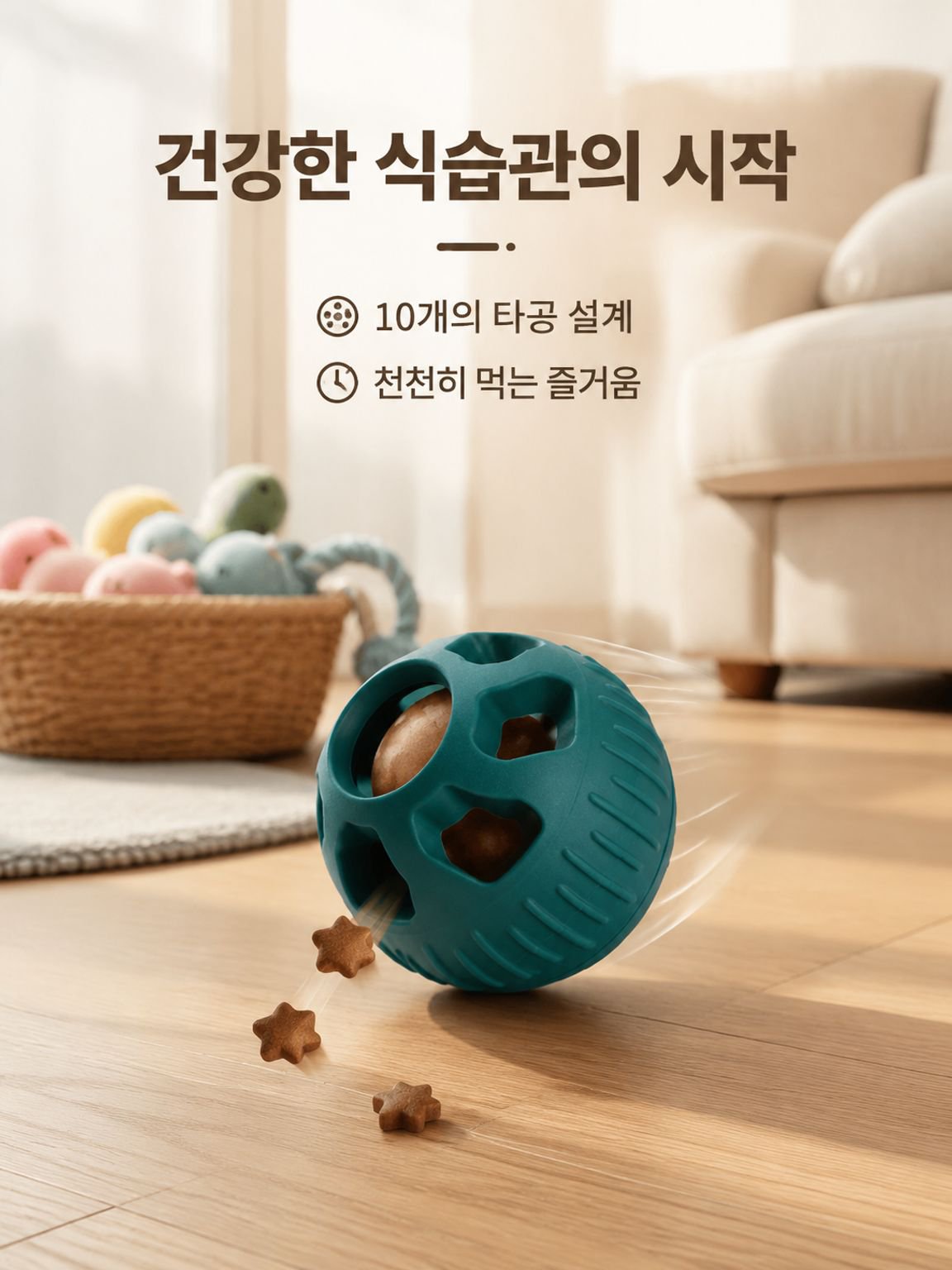 새로운 애완동물 장난감 음식 분배기