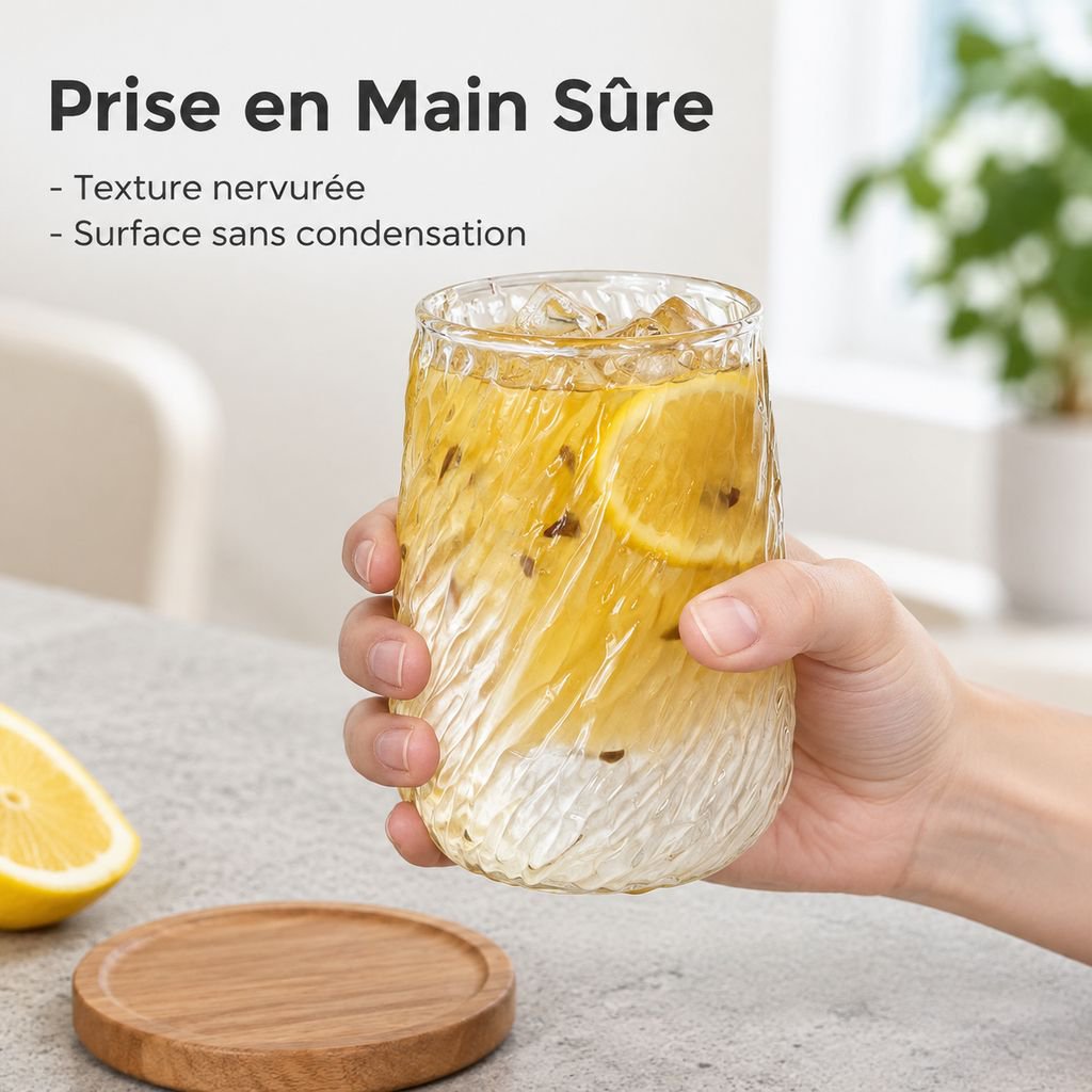 Verre résistant à la chaleur rempli de café latte