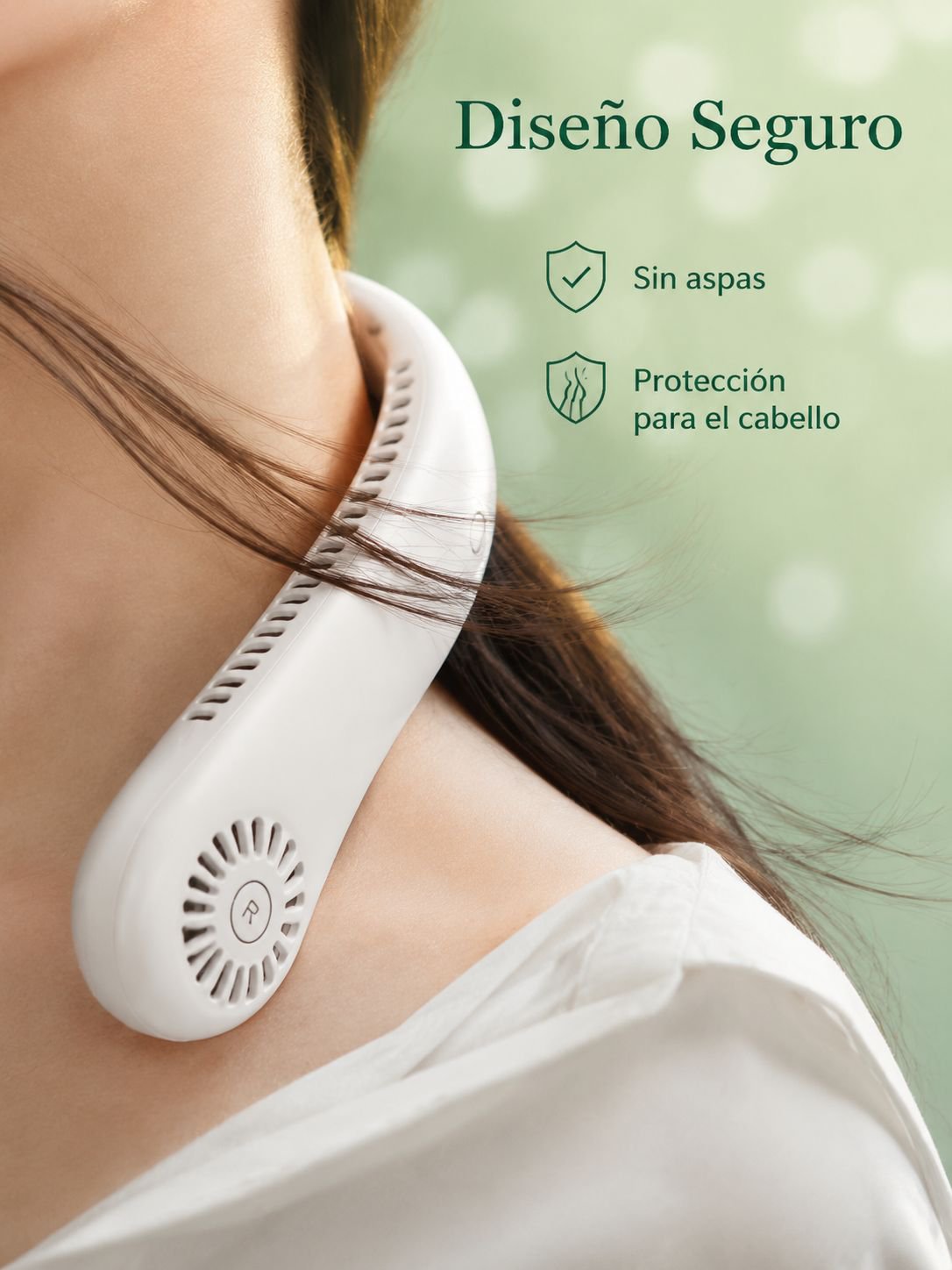 Nuevo ventilador de cuello, recargable por USB, pequeño portátil para exteriores, turbina de bajo ru