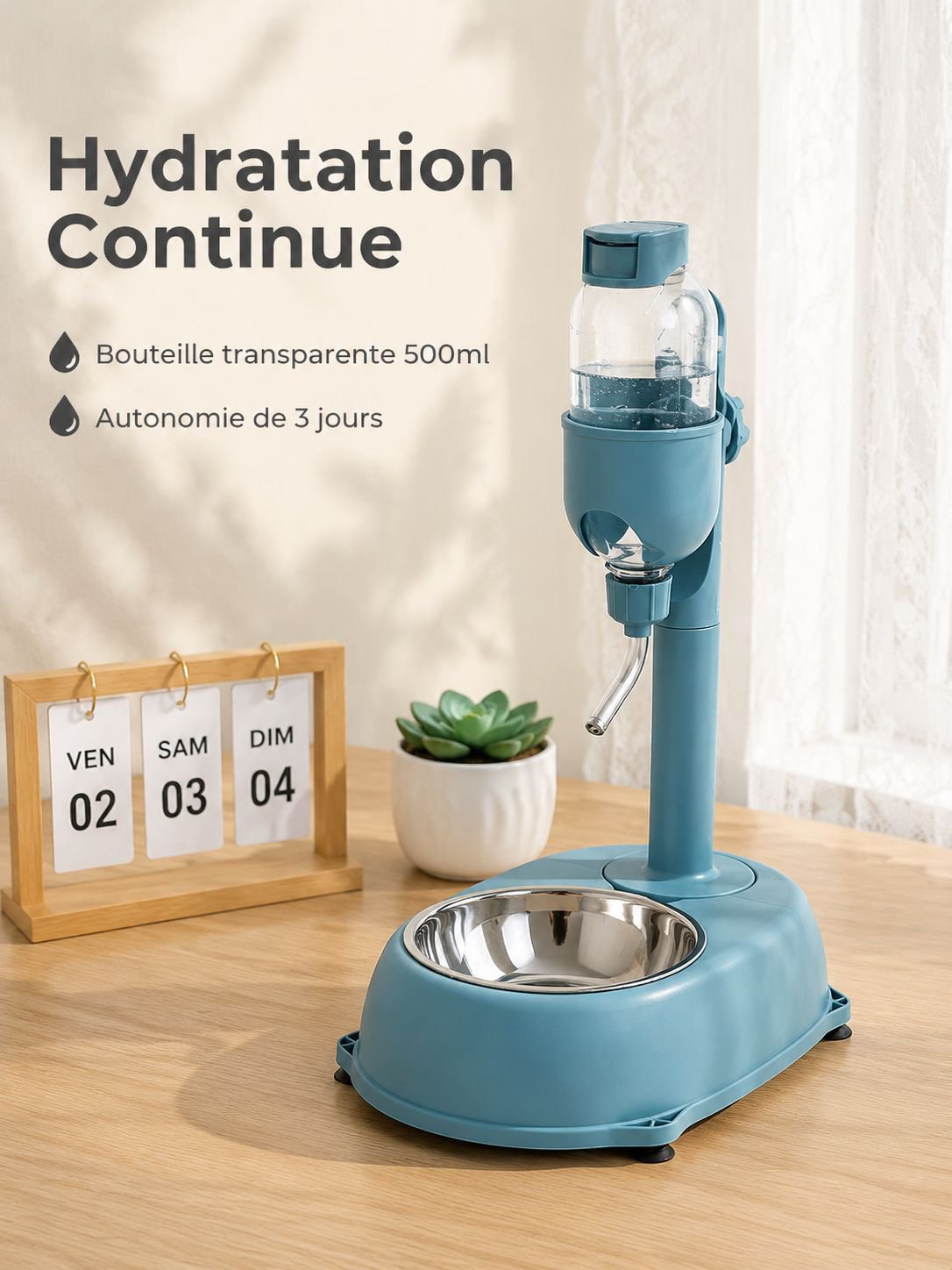 Gamelle d'eau et pot de nourriture pour animaux