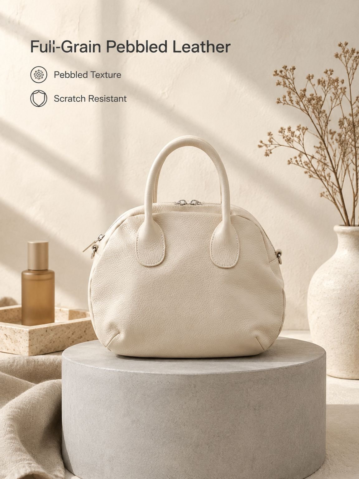 High-Quality Leather Mini Duffle Bag
