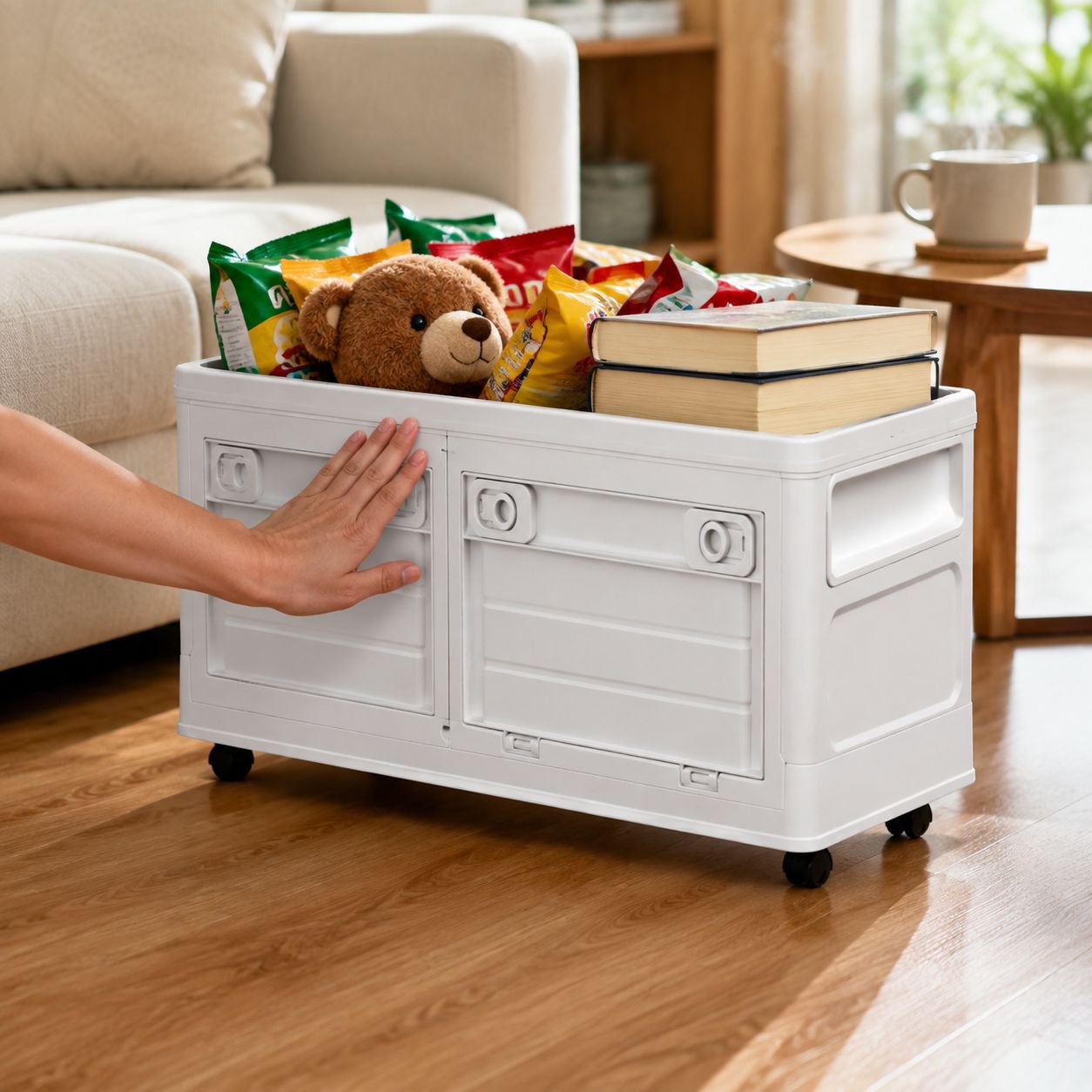 Household Large Foldable Storage Box Snack Sundries Free Installation Organizer