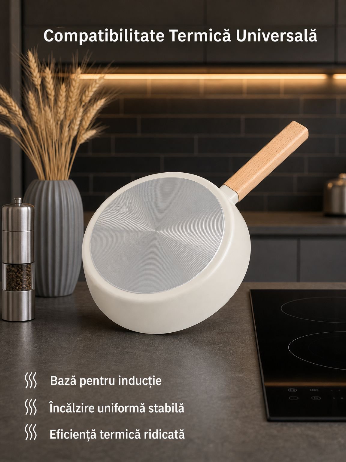 Tigaie ceramică antiaderentă în stil japonez
