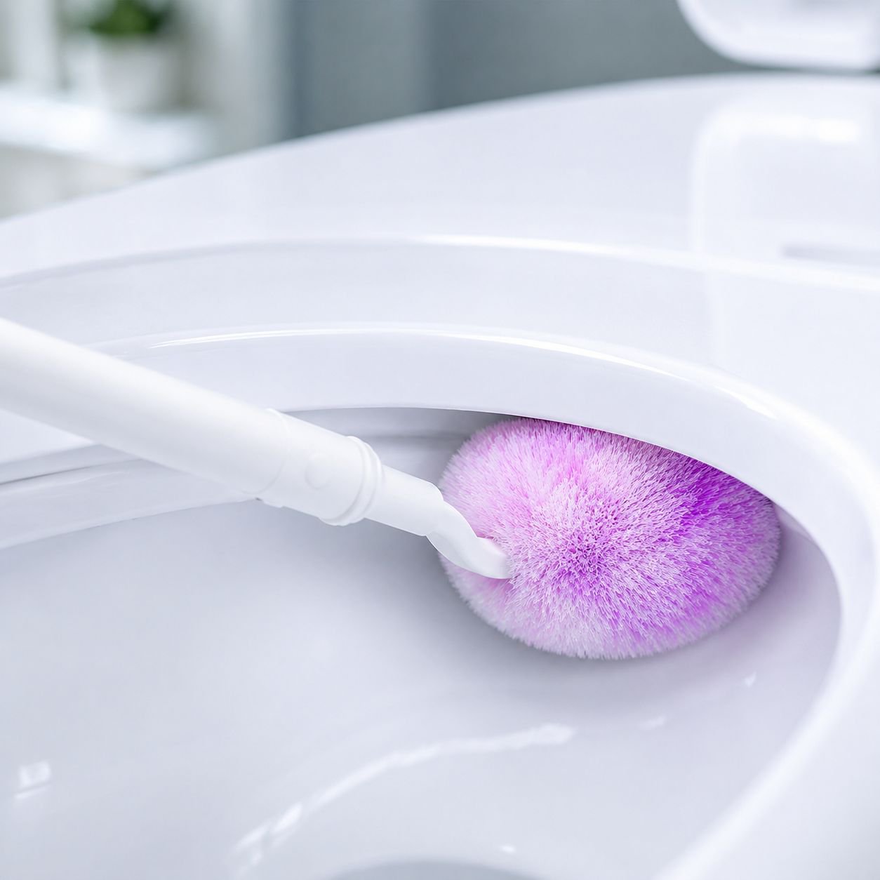 JMY Soft Bristle Toilet Brush for Glazed Surface Protection