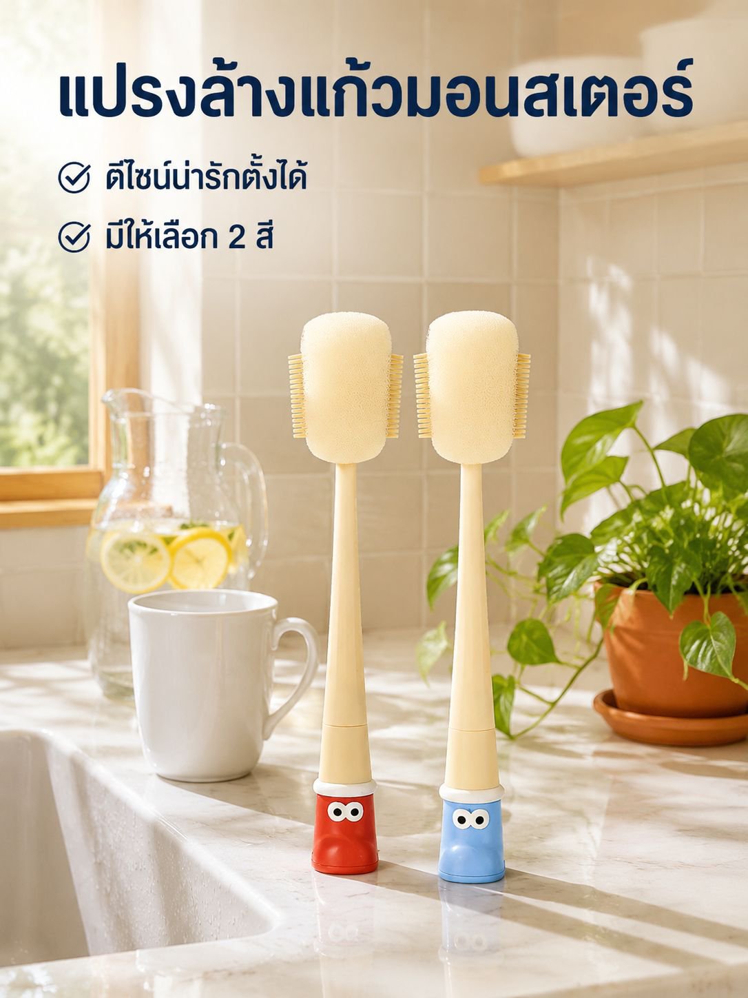 แปรงถ้วยอเนกประสงค์ด้ามยาว