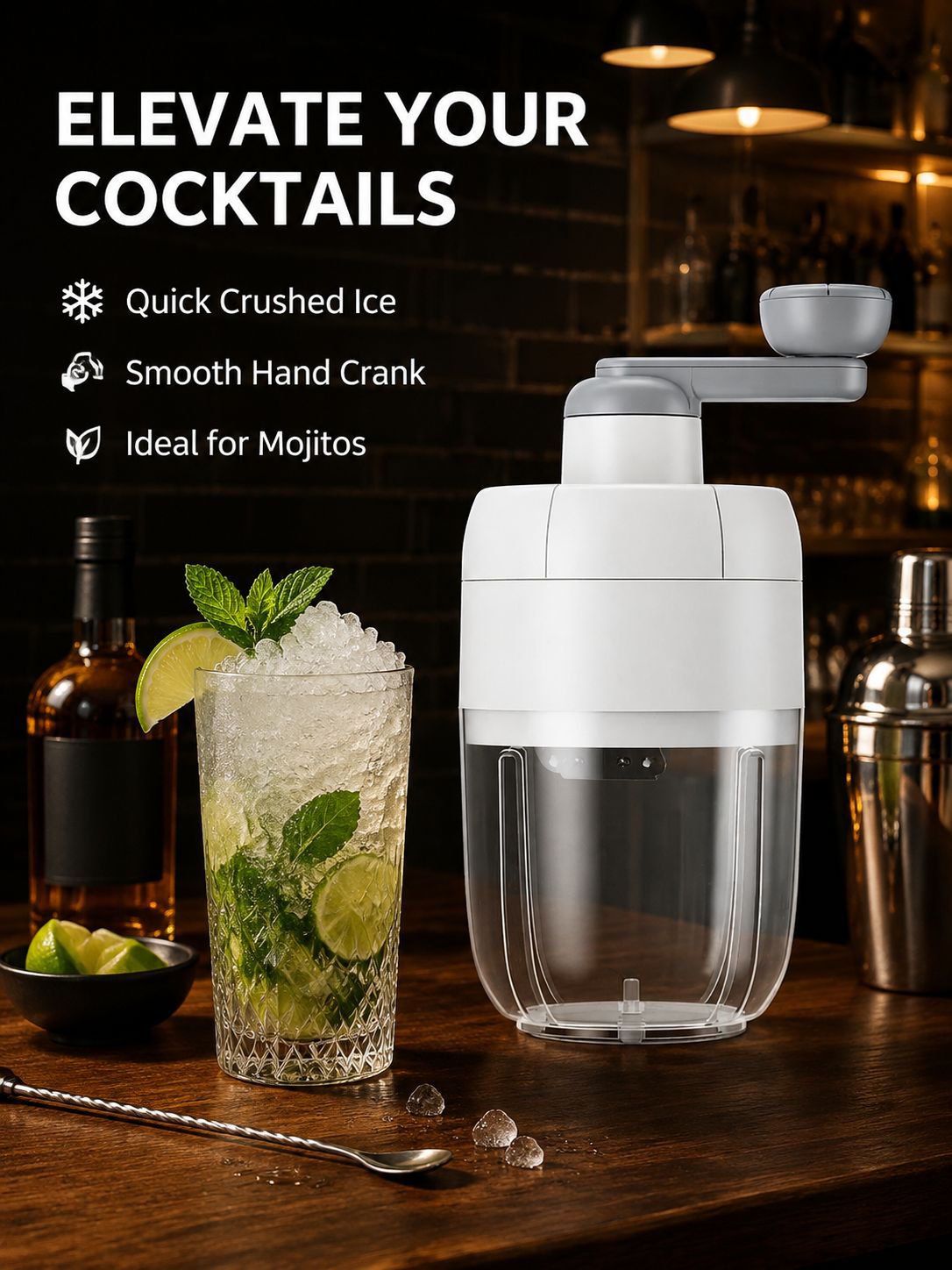 Home Shaved Ice Machine Ice Box Home Home Sealed Ice Without Spilling NonSlip Foot Pads