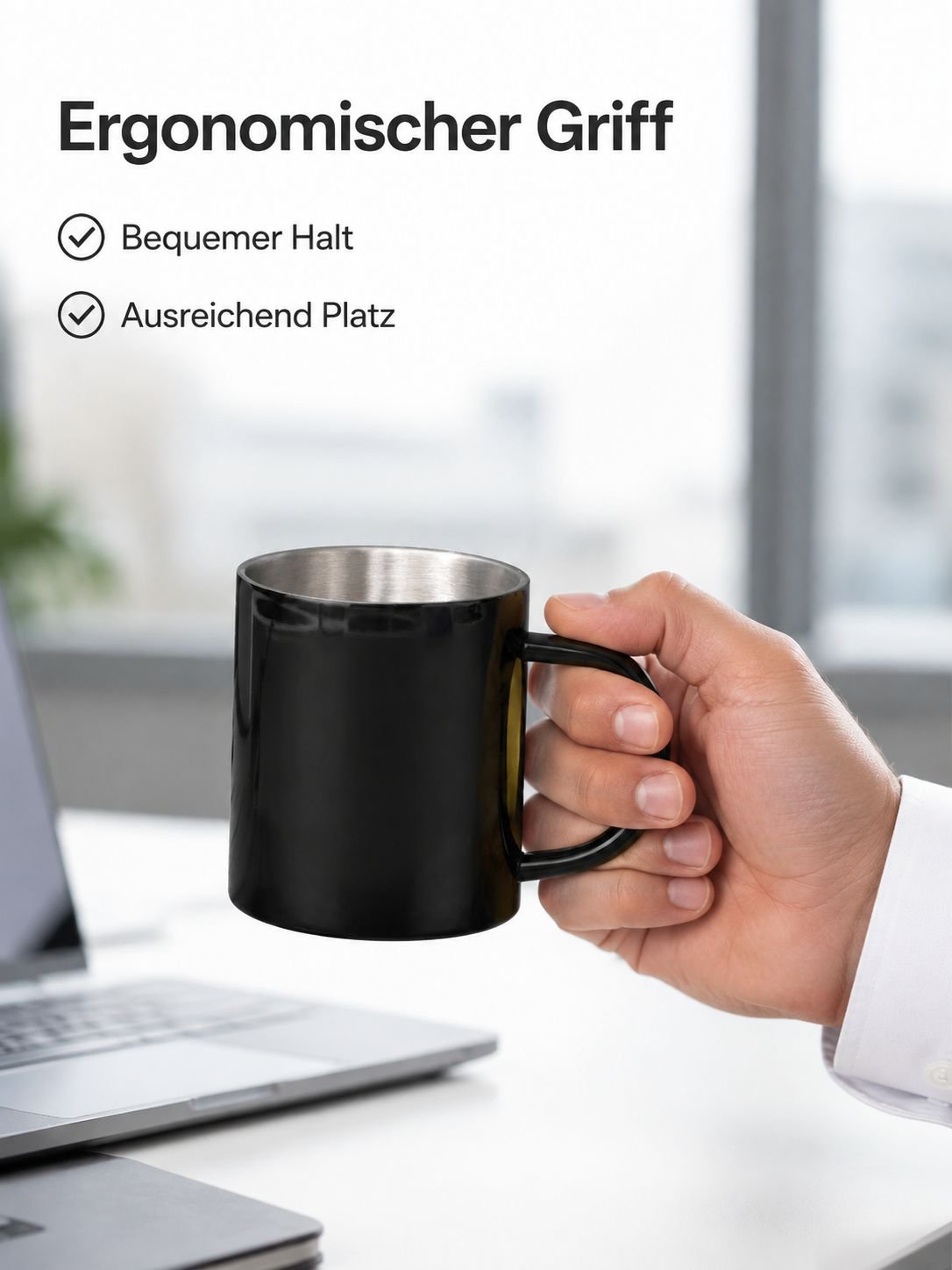 Becher aus Edelstahl für Outdoor und Büro