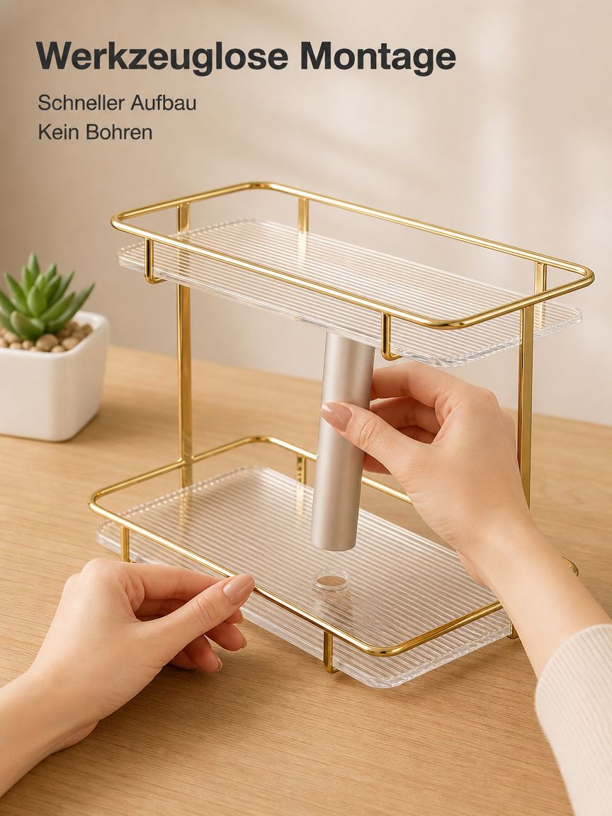 Badezimmer Kosmetik Organizer Waschbecken Tischregal für Hotel und Studentenwohnheim
