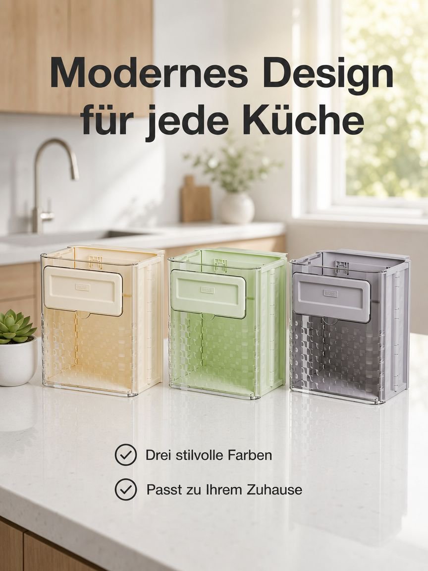 Hochwertiger zusammenklappbarer Mülleimer für die Küche im Haushalt, stanzfreier hängender Mülleimer
