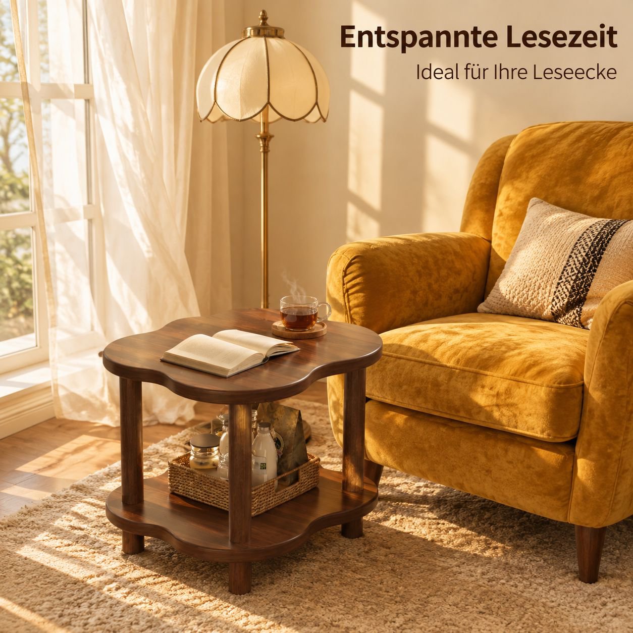 Kleiner Couchtisch/Quadratischer Wohnzimmertisch