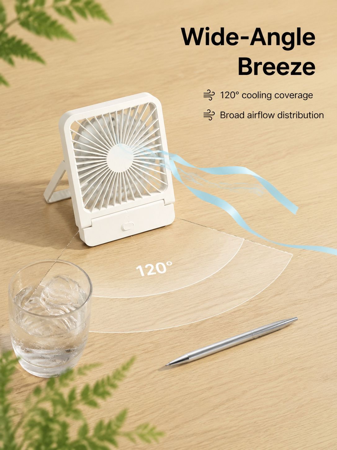 Quiet mini fan ideal for home or office use
