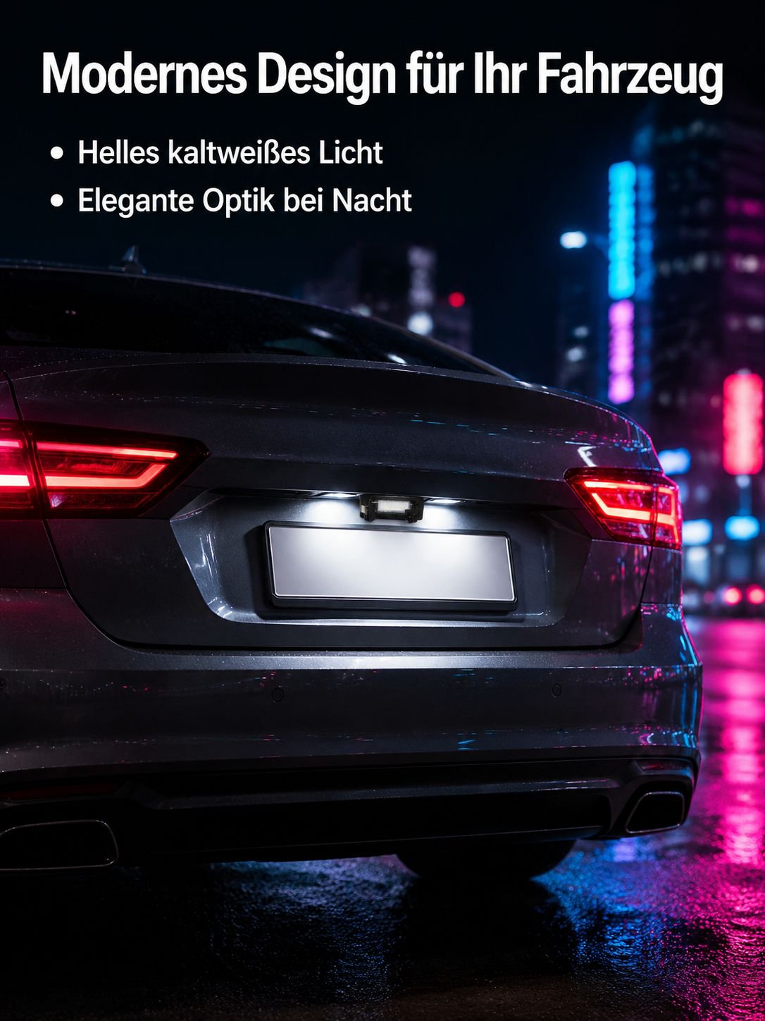 Helles Licht für BMW Nummernschild mit LED Technik