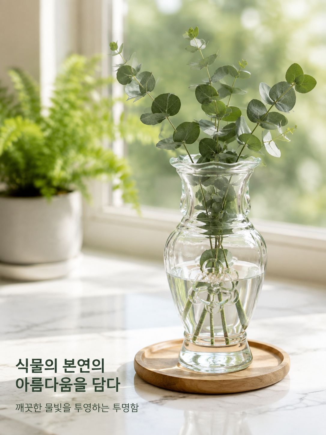 플라워 어레인지먼트에 어울리는 유리 화병