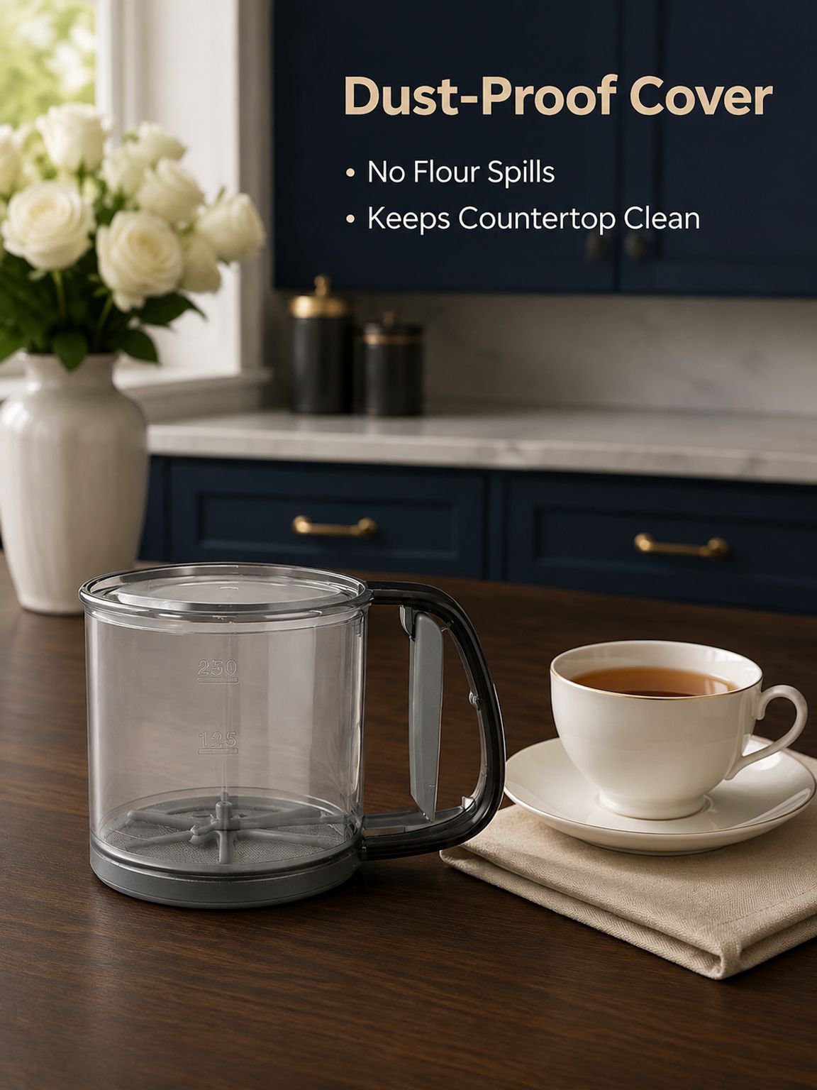 Semi-automatic Handheld Flour Sieve