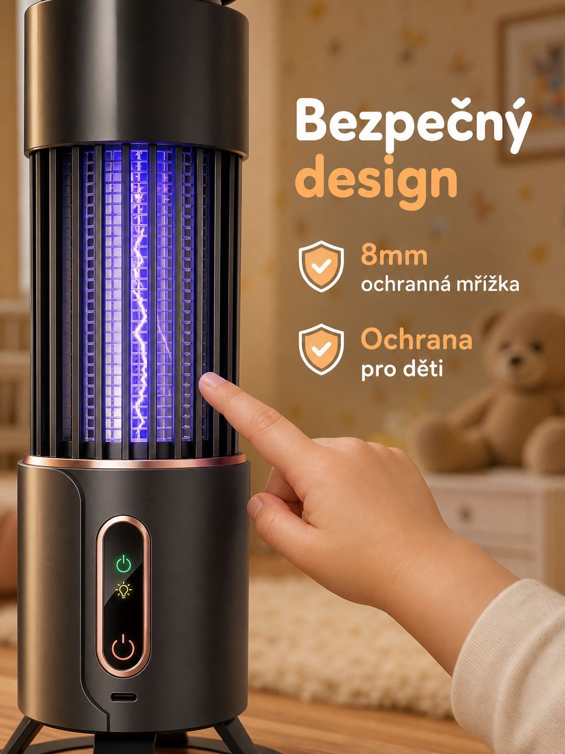 Ultrafialová elektrická lampa na hubení komárů