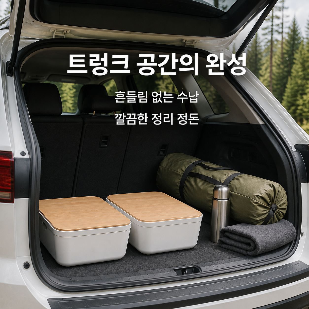 뚜껑이 있는 휴대용 수납박스