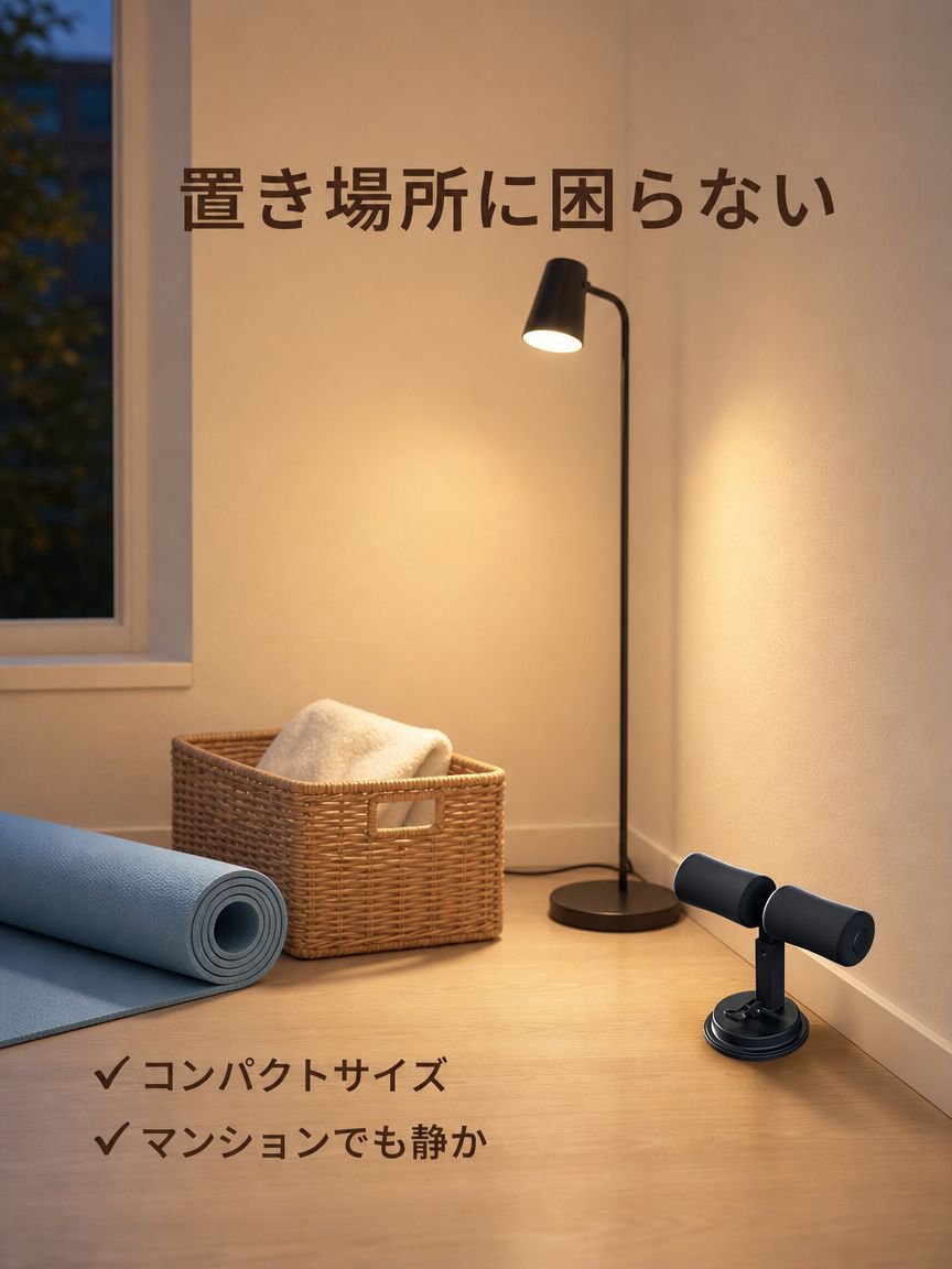 室内用スリム三重吸着シットアップバー