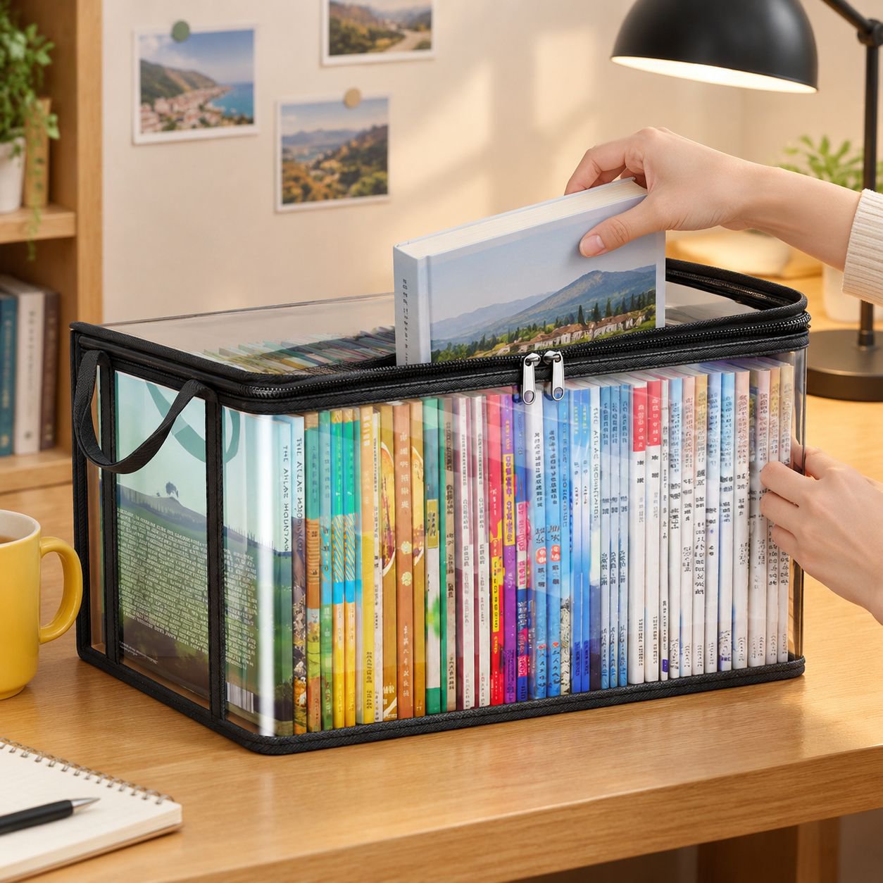 Estante organizador de libros para dormitorio